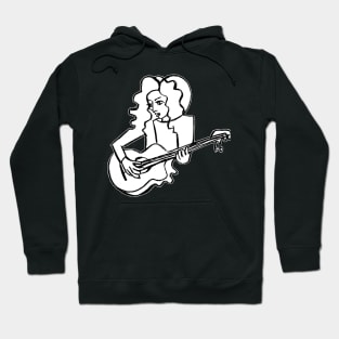 Female Guitarist, Girl Band Hoodie